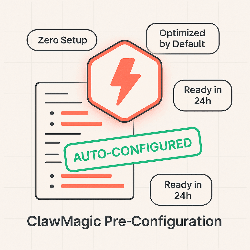 KanaHost smart pre-configuration automatically sets up your AI assistant with zero manual steps